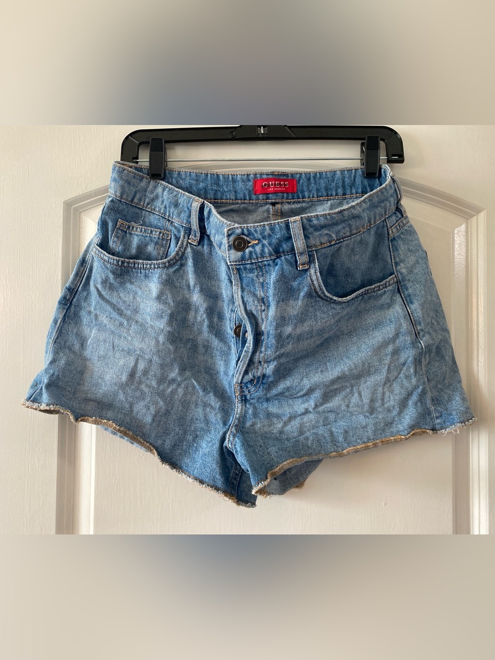 GUESS Vintage Denim Cutoff High-Rise Shorts / Size 10 / VGUC